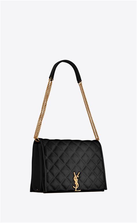 ysl becky small|SAINT LAURENT Lambskin Quilted Small Becky Chain Bag.